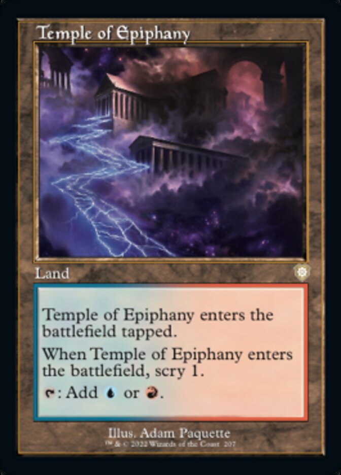 Temple of Epiphany (Retro) [The Brothers' War Commander] MTG Single Magic: The Gathering    | Red Claw Gaming