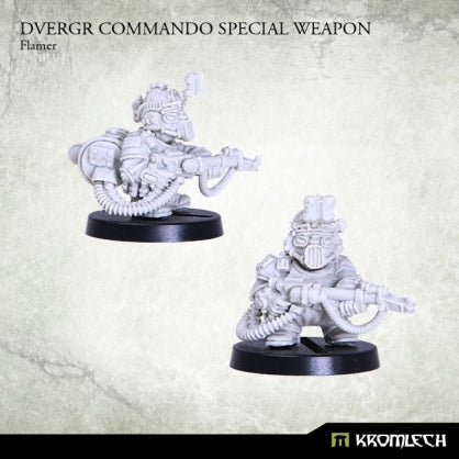 Dvergr Commando Special Weapon : Flamer (1) Minatures Kromlech    | Red Claw Gaming