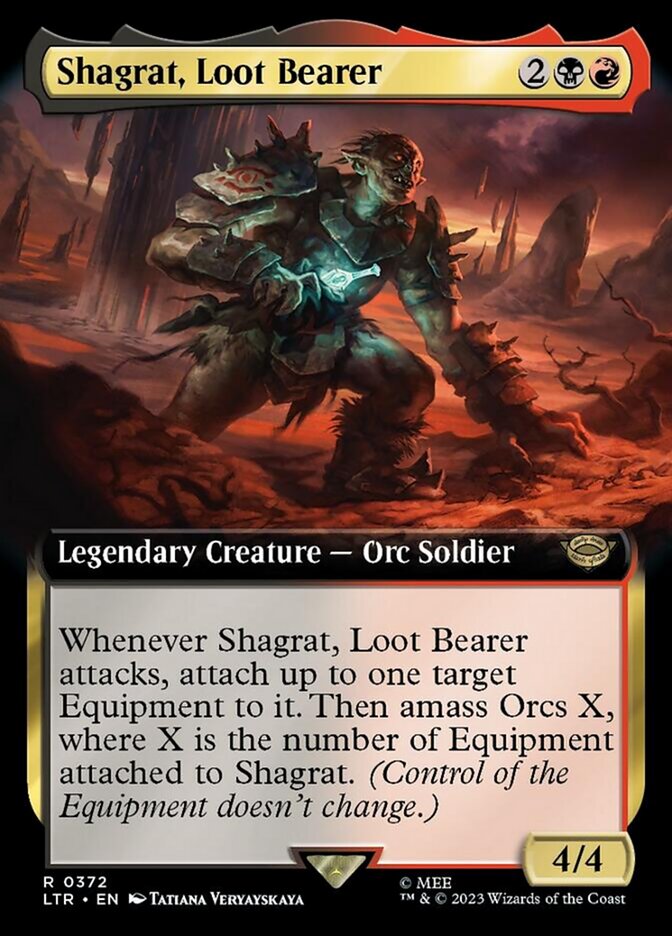 Shagrat, Loot Bearer (Extended Art) [The Lord of the Rings: Tales of Middle-Earth] MTG Single Magic: The Gathering    | Red Claw Gaming