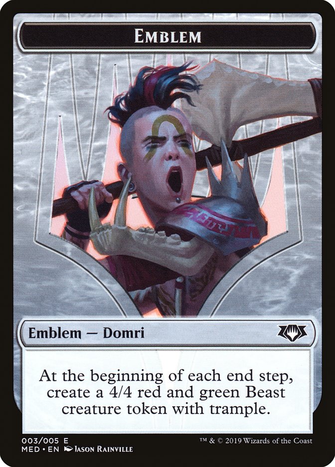 Domri, Chaos Bringer Emblem [Mythic Edition Tokens] MTG Single Magic: The Gathering    | Red Claw Gaming