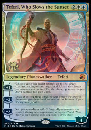 Teferi, Who Slows the Sunset [Innistrad: Midnight Hunt Prerelease Promos] MTG Single Magic: The Gathering    | Red Claw Gaming