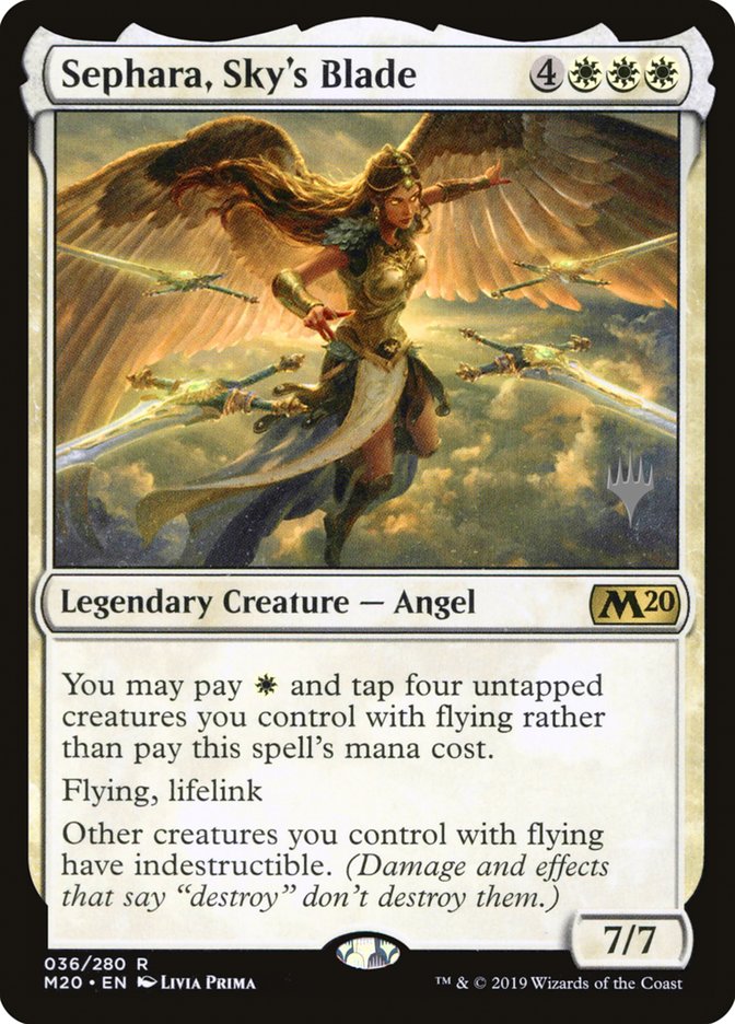 Sephara, Sky's Blade (Promo Pack) [Core Set 2020 Promos] MTG Single Magic: The Gathering    | Red Claw Gaming