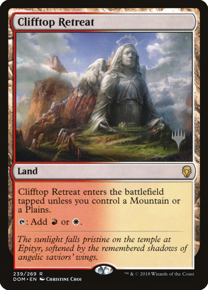 Clifftop Retreat (Promo Pack) [Dominaria Promos] MTG Single Magic: The Gathering    | Red Claw Gaming