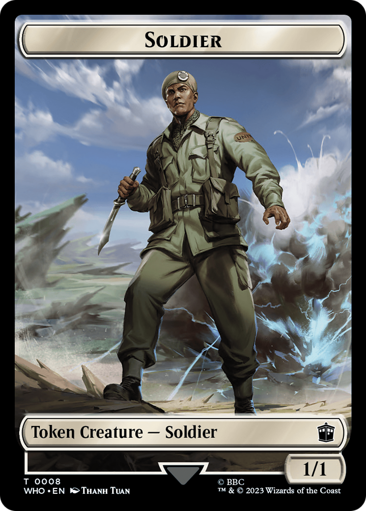 Soldier // Food (0025) Double-Sided Token [Doctor Who Tokens] MTG Single Magic: The Gathering    | Red Claw Gaming