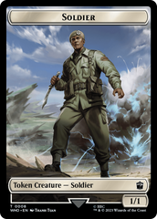 Soldier // Cyberman Double-Sided Token [Doctor Who Tokens] MTG Single Magic: The Gathering    | Red Claw Gaming