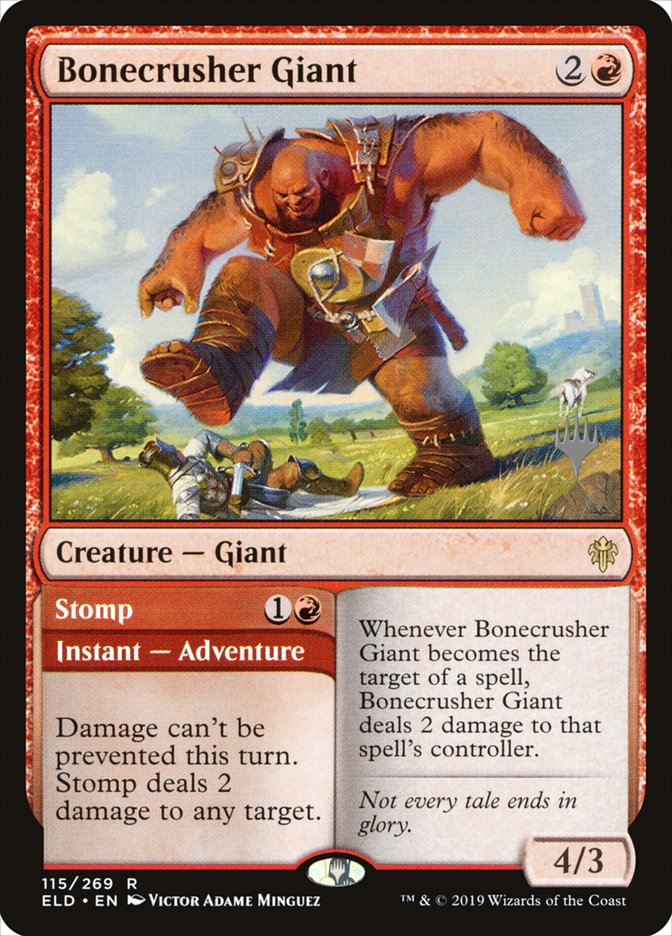 Bonecrusher Giant // Stomp (Promo Pack) [Throne of Eldraine Promos] MTG Single Magic: The Gathering    | Red Claw Gaming