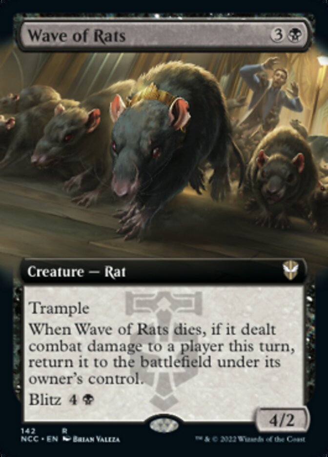 Wave of Rats (Extended Art) [Streets of New Capenna Commander] MTG Single Magic: The Gathering    | Red Claw Gaming