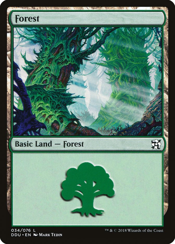 Forest (34) [Duel Decks: Elves vs. Inventors] MTG Single Magic: The Gathering    | Red Claw Gaming