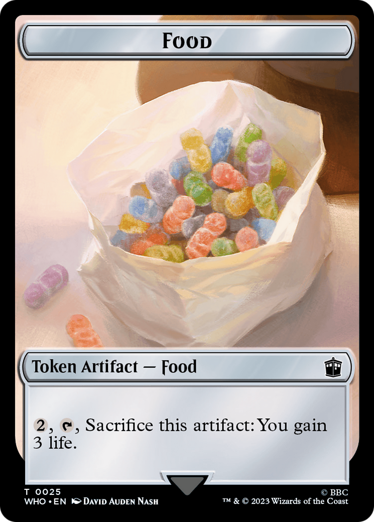 Alien Angel // Food (0025) Double-Sided Token [Doctor Who Tokens] MTG Single Magic: The Gathering    | Red Claw Gaming