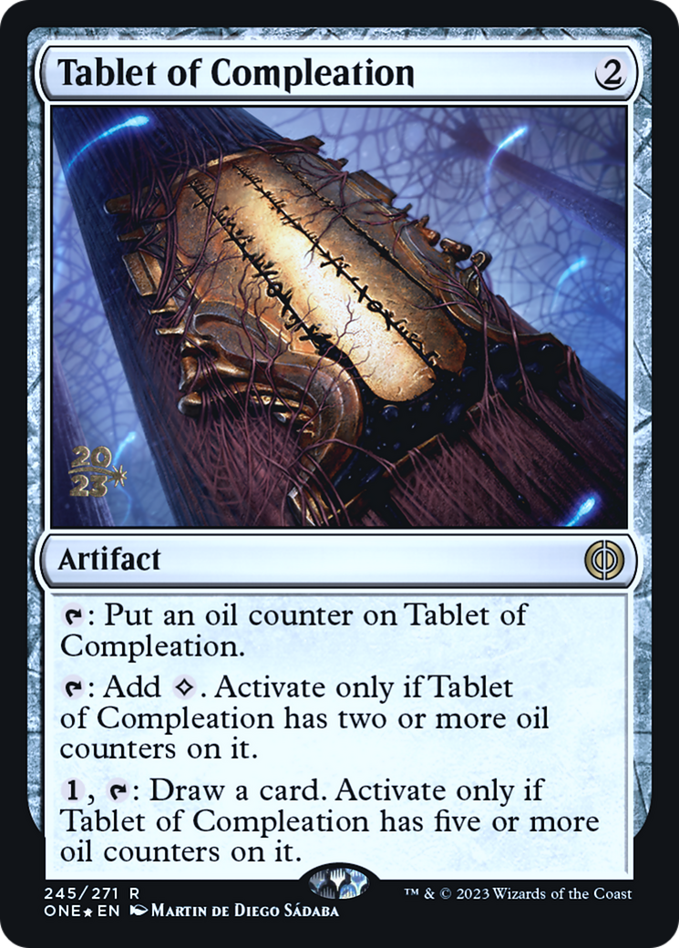 Tablet of Compleation [Phyrexia: All Will Be One Prerelease Promos] MTG Single Magic: The Gathering    | Red Claw Gaming