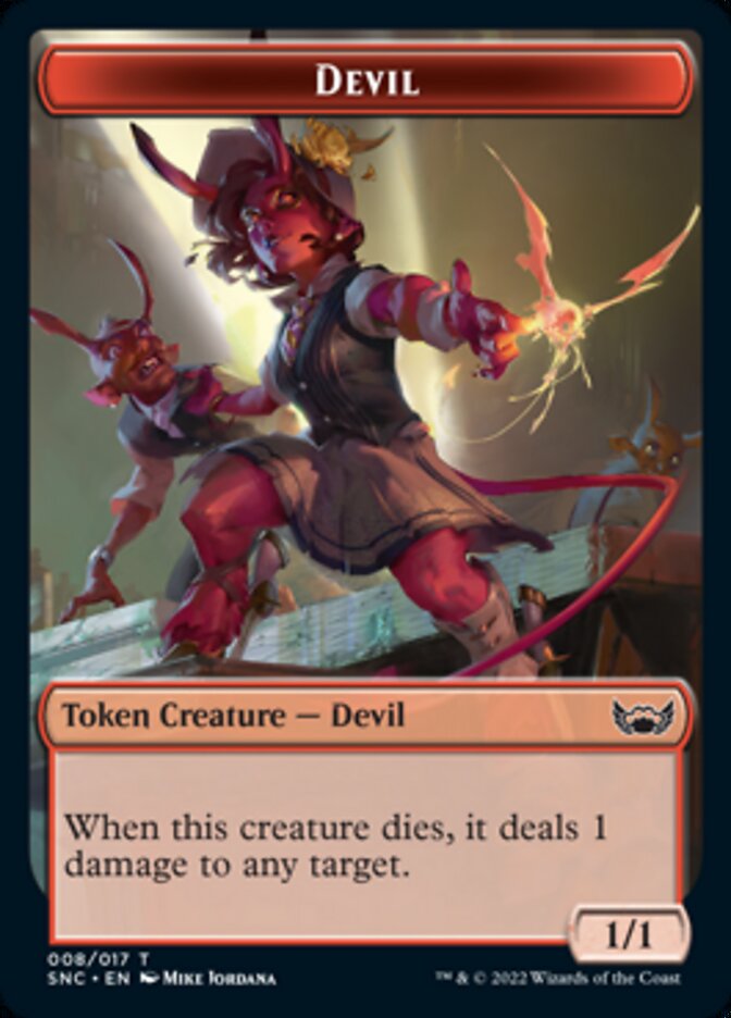 Devil // Spirit Double-Sided Token [Streets of New Capenna Tokens] MTG Single Magic: The Gathering    | Red Claw Gaming