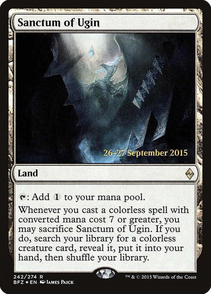 Sanctum of Ugin [Battle for Zendikar Prerelease Promos] MTG Single Magic: The Gathering    | Red Claw Gaming