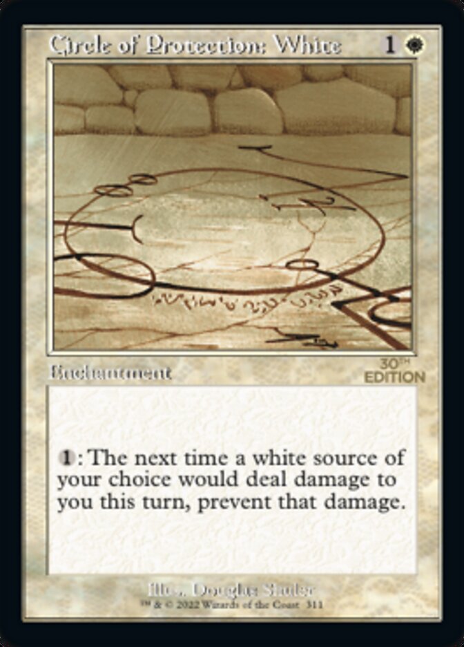 Circle of Protection: White (Retro) [30th Anniversary Edition] MTG Single Magic: The Gathering    | Red Claw Gaming