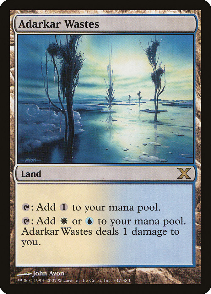 Adarkar Wastes [Tenth Edition] MTG Single Magic: The Gathering    | Red Claw Gaming