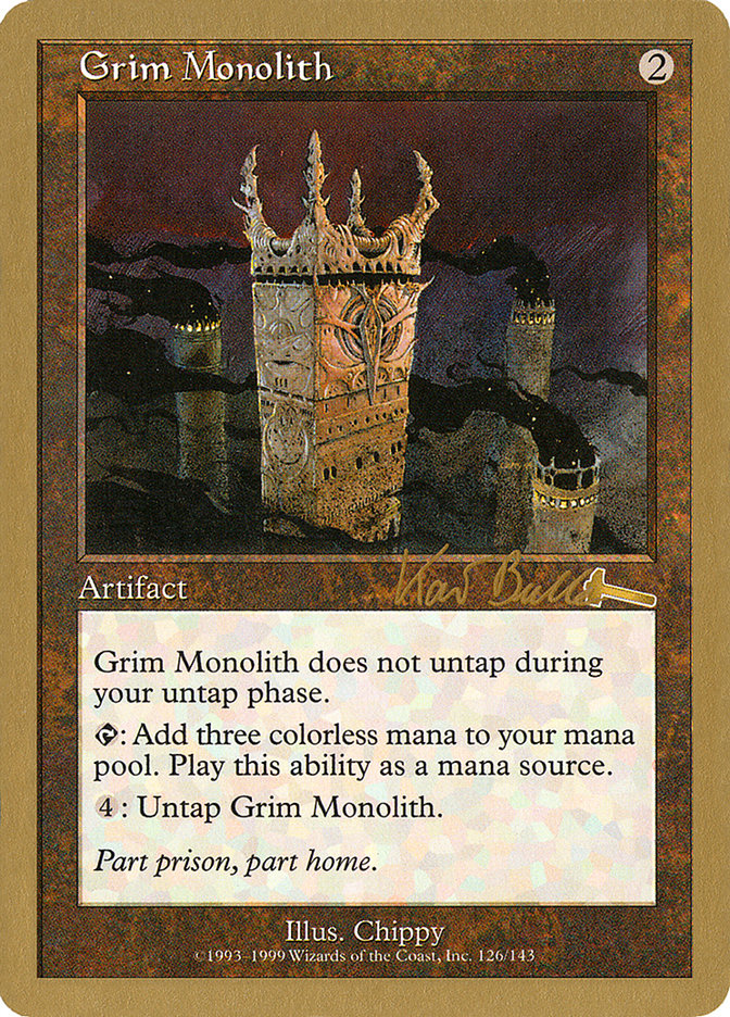 Grim Monolith (Kai Budde) [World Championship Decks 1999] MTG Single Magic: The Gathering    | Red Claw Gaming