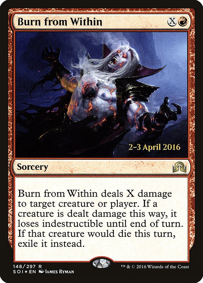 Burn from Within [Shadows over Innistrad Prerelease Promos] MTG Single Magic: The Gathering    | Red Claw Gaming