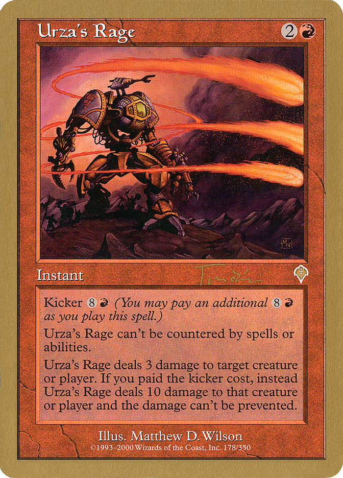 Urza's Rage (Jan Tomcani) [World Championship Decks 2001] MTG Single Magic: The Gathering    | Red Claw Gaming