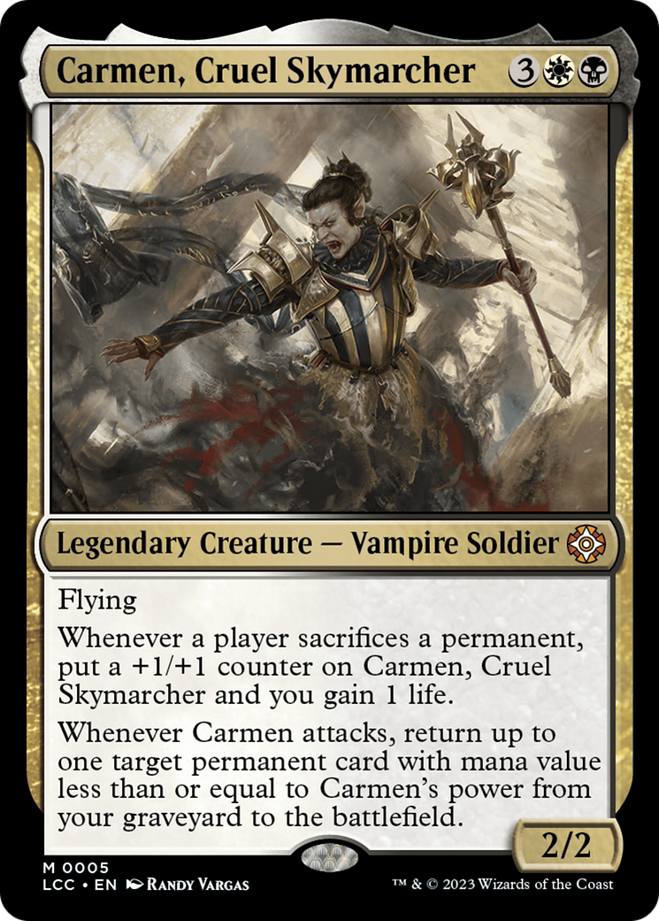 Carmen, Cruel Skymarcher [The Lost Caverns of Ixalan Commander] MTG Single Magic: The Gathering    | Red Claw Gaming