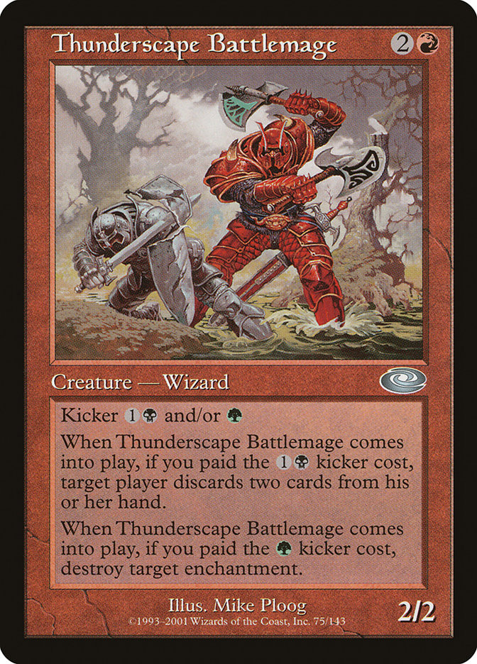 Thunderscape Battlemage [Planeshift] MTG Single Magic: The Gathering    | Red Claw Gaming