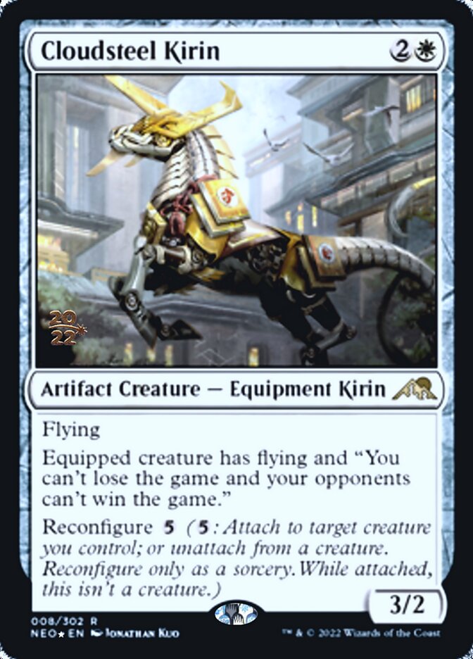 Cloudsteel Kirin [Kamigawa: Neon Dynasty Prerelease Promos] MTG Single Magic: The Gathering    | Red Claw Gaming