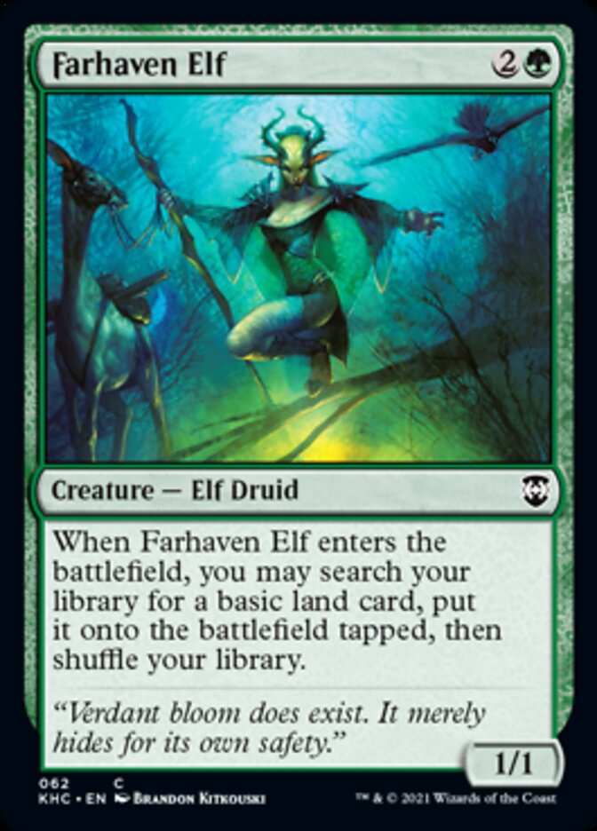 Farhaven Elf [Kaldheim Commander] MTG Single Magic: The Gathering    | Red Claw Gaming