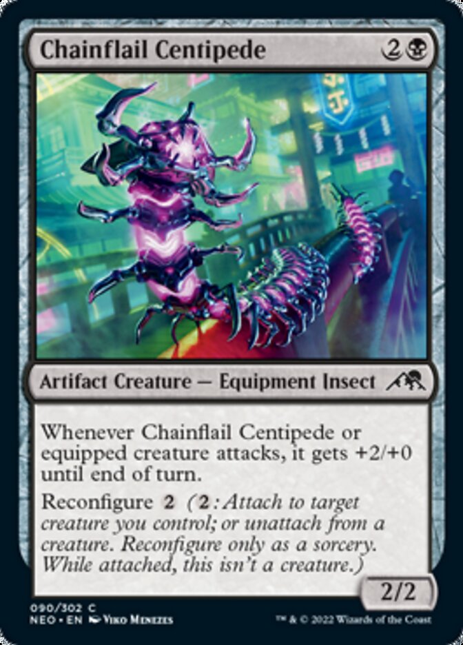 Chainflail Centipede [Kamigawa: Neon Dynasty] MTG Single Magic: The Gathering    | Red Claw Gaming