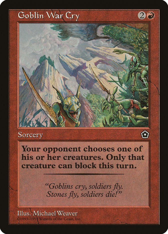 Goblin War Cry [Portal Second Age] MTG Single Magic: The Gathering    | Red Claw Gaming