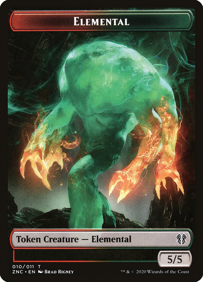 Elemental (008) // Elemental (010) Double-Sided Token [Zendikar Rising Commander Tokens] MTG Single Magic: The Gathering    | Red Claw Gaming