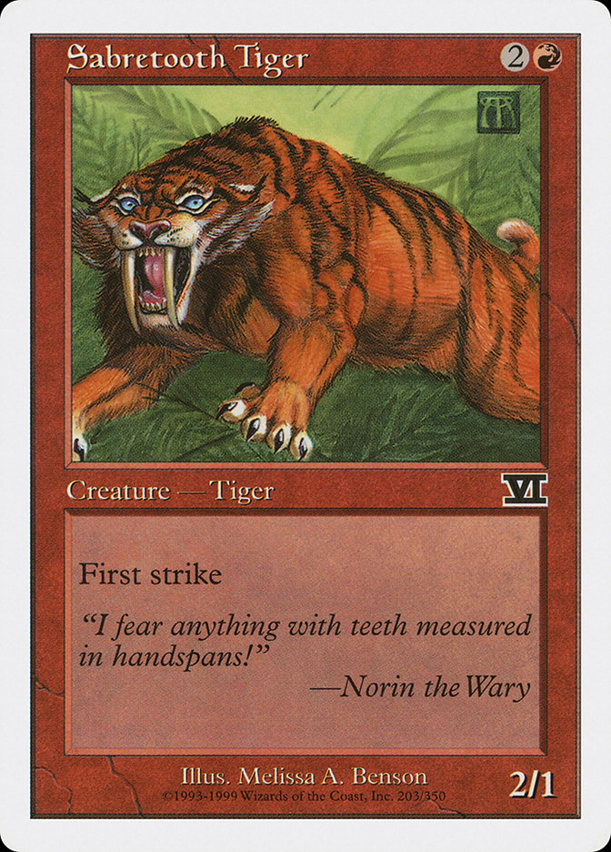 Sabretooth Tiger [Classic Sixth Edition] MTG Single Magic: The Gathering    | Red Claw Gaming