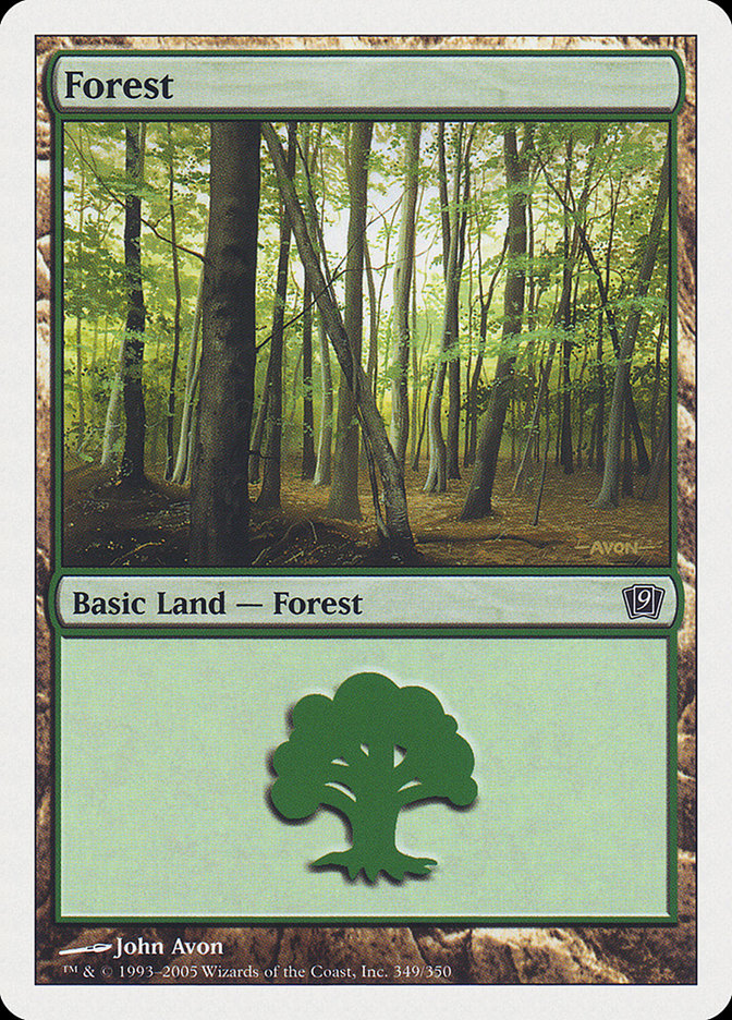 Forest (349) [Ninth Edition] MTG Single Magic: The Gathering    | Red Claw Gaming