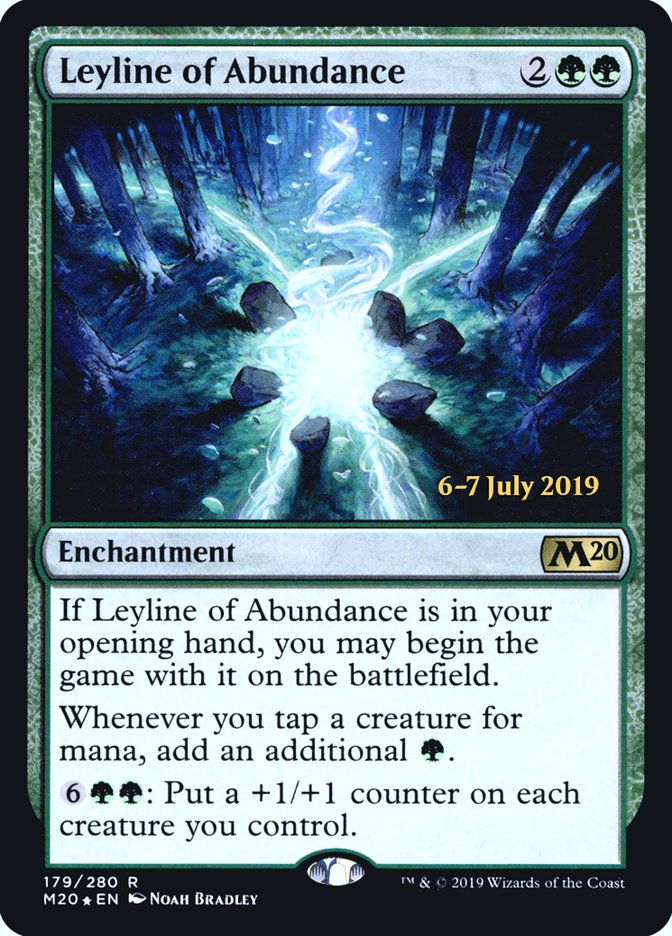 Leyline of Abundance [Core Set 2020 Prerelease Promos] MTG Single Magic: The Gathering    | Red Claw Gaming