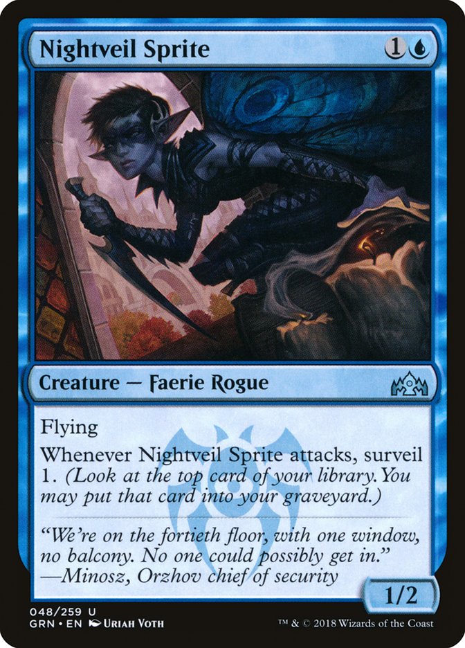 Nightveil Sprite [Guilds of Ravnica] MTG Single Magic: The Gathering    | Red Claw Gaming