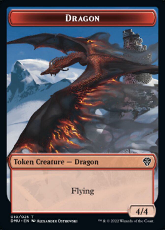 Dragon Token [Dominaria United Tokens] MTG Single Magic: The Gathering    | Red Claw Gaming