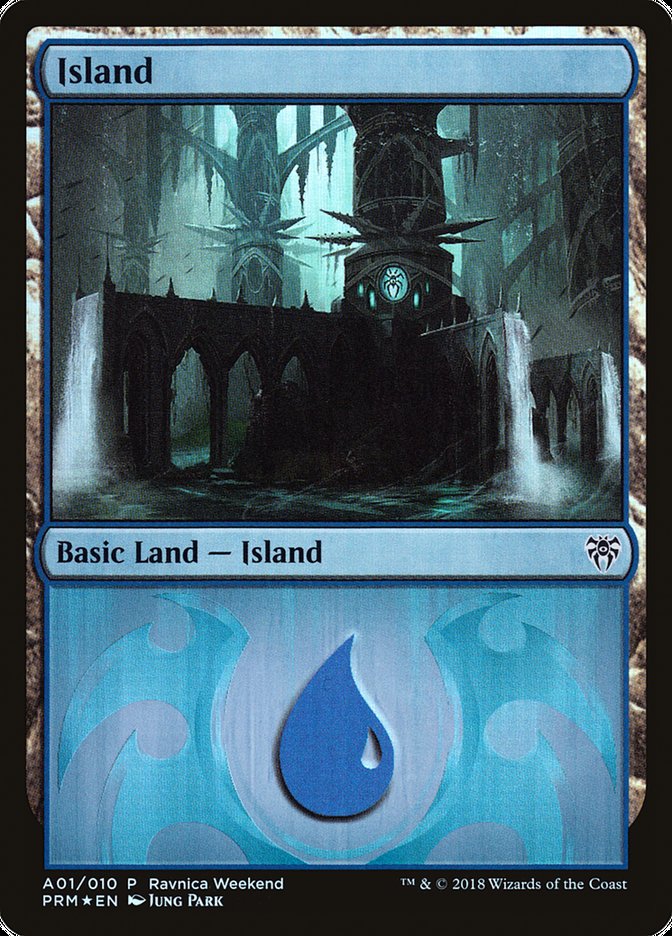 Island (A01) [Ravnica Allegiance Ravnica Weekend] MTG Single Magic: The Gathering    | Red Claw Gaming