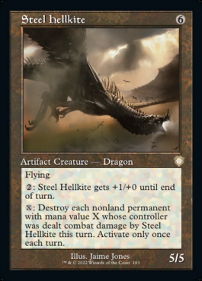 Steel Hellkite (Retro) [The Brothers' War Commander] MTG Single Magic: The Gathering    | Red Claw Gaming