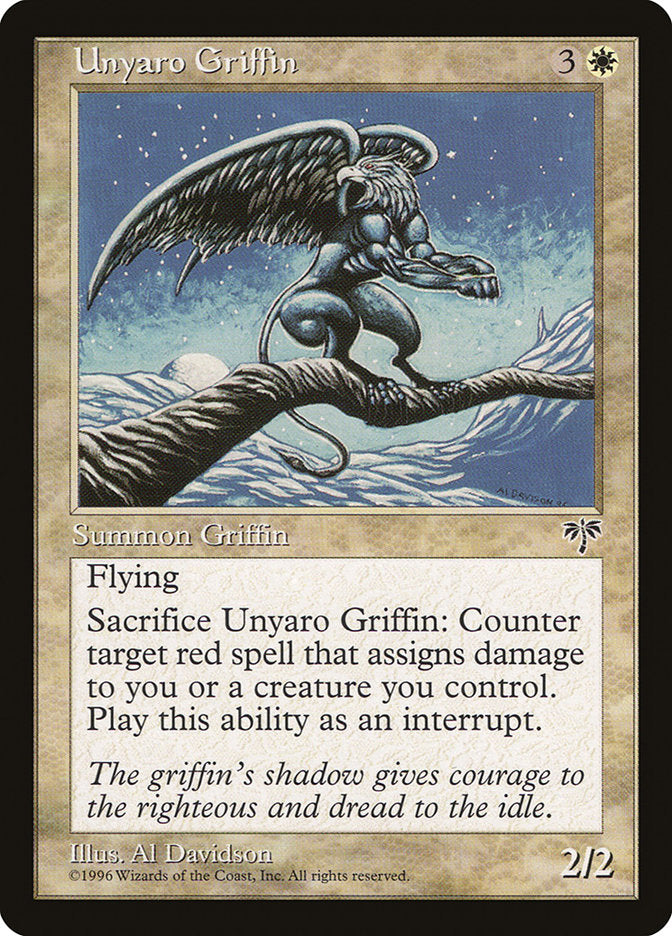 Unyaro Griffin [Mirage] MTG Single Magic: The Gathering    | Red Claw Gaming