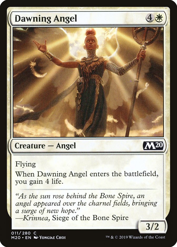 Dawning Angel [Core Set 2020] MTG Single Magic: The Gathering    | Red Claw Gaming
