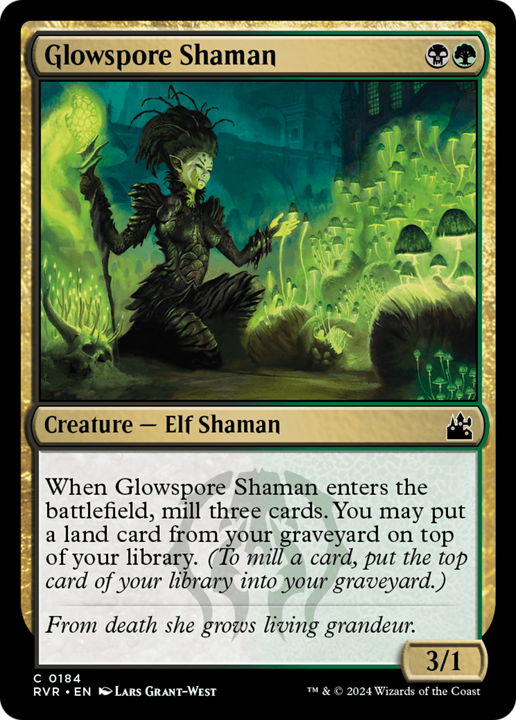 Glowspore Shaman [Ravnica Remastered] MTG Single Magic: The Gathering    | Red Claw Gaming