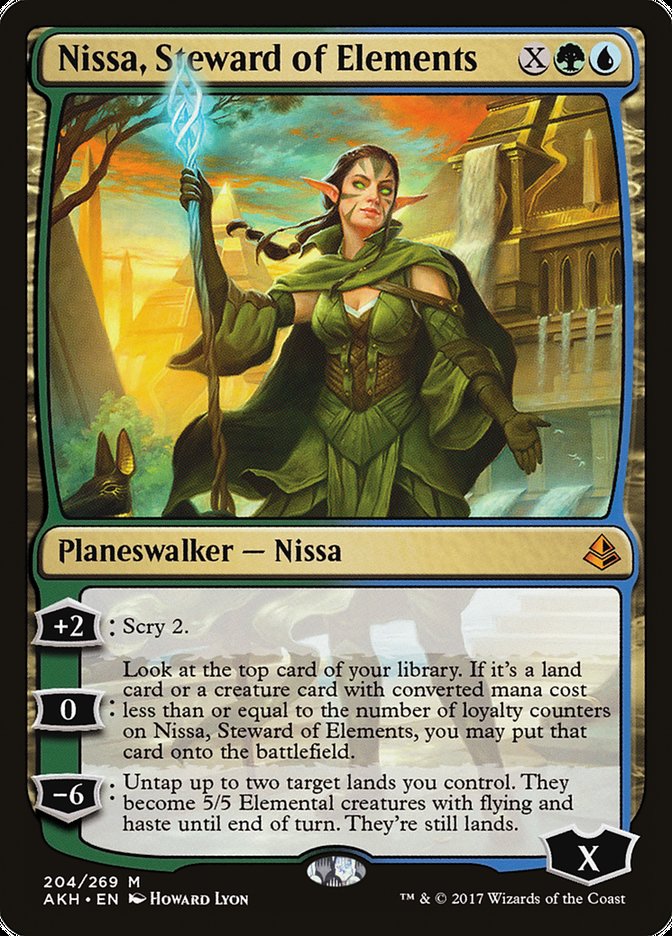 Nissa, Steward of Elements [Amonkhet] MTG Single Magic: The Gathering    | Red Claw Gaming