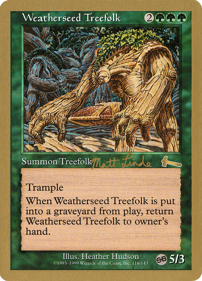 Weatherseed Treefolk (Matt Linde) (SB) [World Championship Decks 1999] MTG Single Magic: The Gathering    | Red Claw Gaming