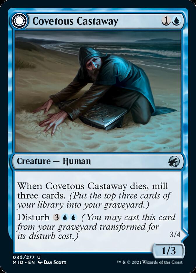 Covetous Castaway // Ghostly Castigator [Innistrad: Midnight Hunt] MTG Single Magic: The Gathering    | Red Claw Gaming