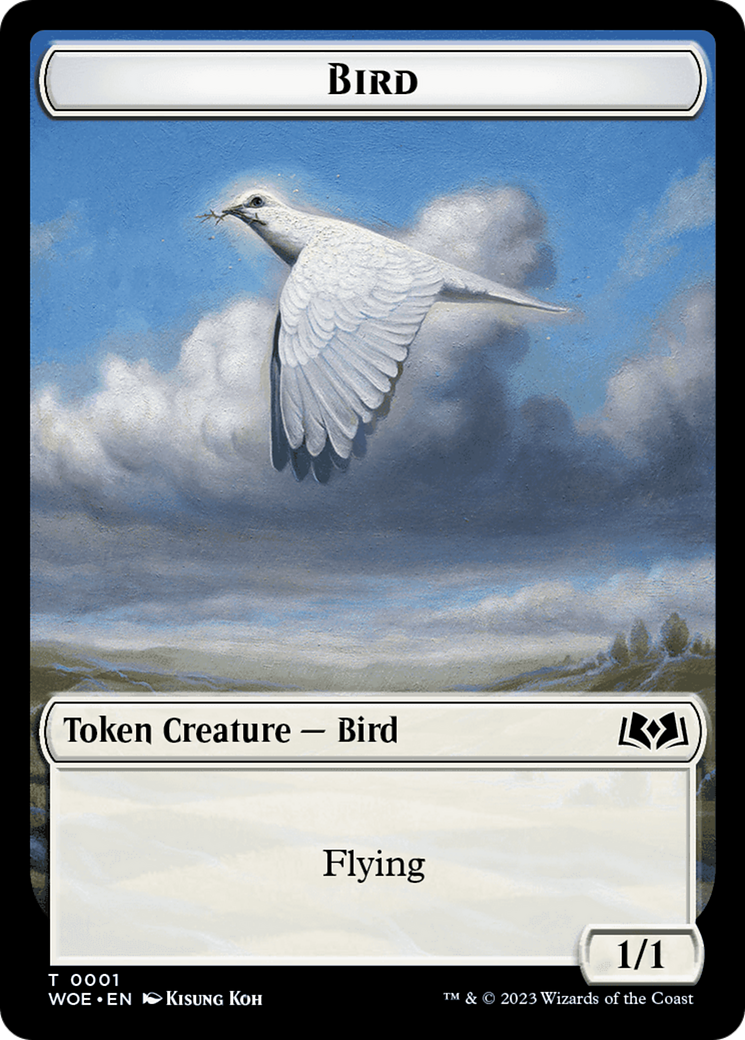 Bird // Food (0013) Double-Sided Token [Wilds of Eldraine Tokens] MTG Single Magic: The Gathering    | Red Claw Gaming