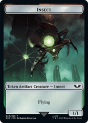 Necron Warrior // Insect Double-Sided (Surge Foil) [Warhammer 40,000 Tokens] MTG Single Magic: The Gathering    | Red Claw Gaming