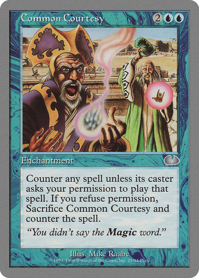 Common Courtesy [Unglued] MTG Single Magic: The Gathering    | Red Claw Gaming