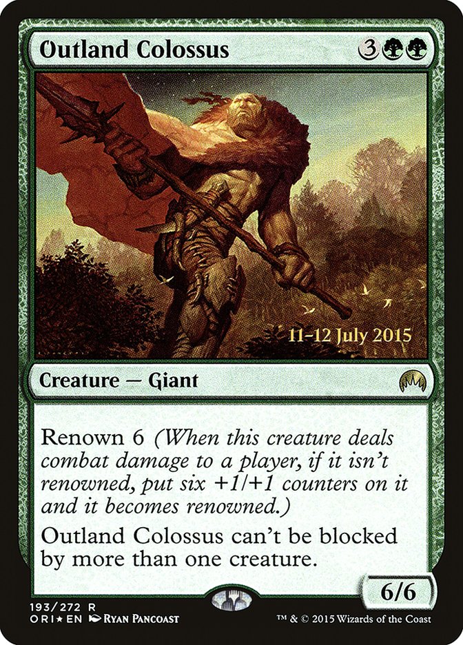 Outland Colossus [Magic Origins Prerelease Promos] MTG Single Magic: The Gathering    | Red Claw Gaming