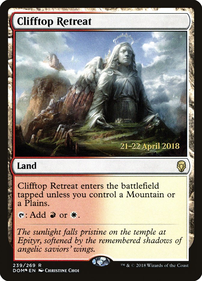 Clifftop Retreat [Dominaria Prerelease Promos] MTG Single Magic: The Gathering    | Red Claw Gaming