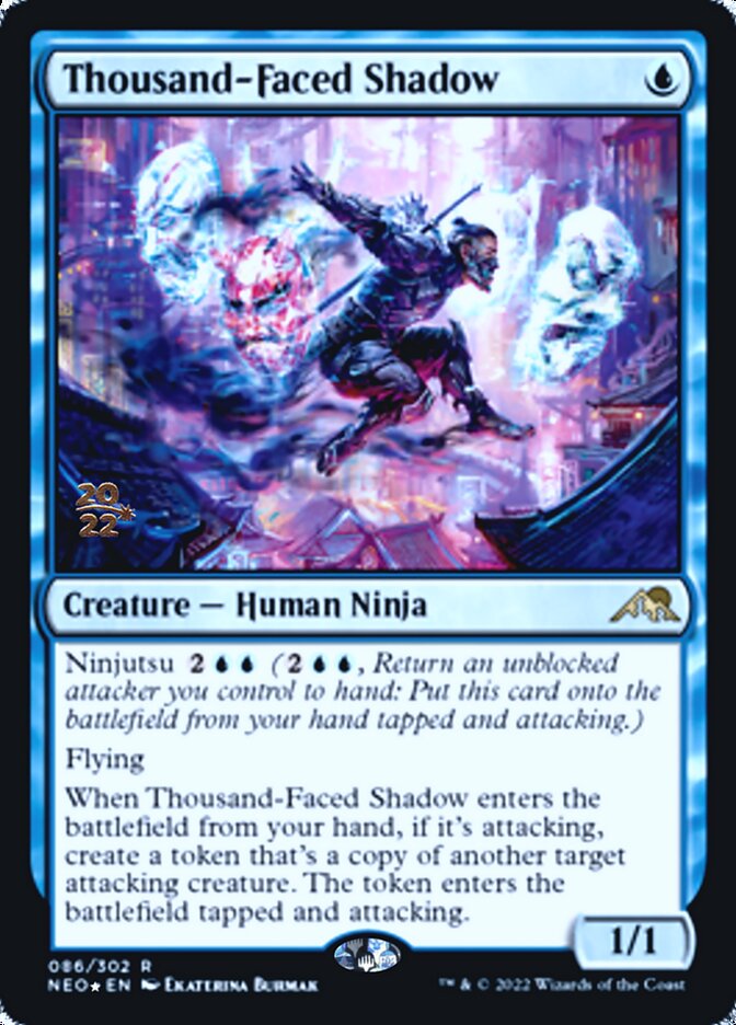 Thousand-Faced Shadow [Kamigawa: Neon Dynasty Prerelease Promos] MTG Single Magic: The Gathering    | Red Claw Gaming