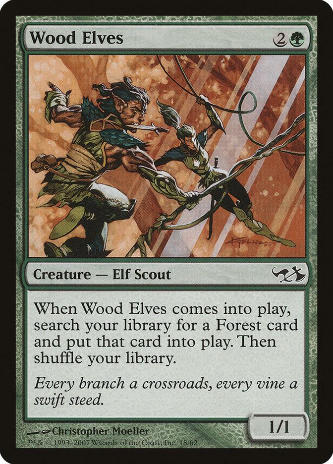 Wood Elves [Duel Decks: Elves vs. Goblins] MTG Single Magic: The Gathering    | Red Claw Gaming