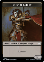 Vampire Knight // Soldier Double-Sided Token [March of the Machine Commander Tokens] MTG Single Magic: The Gathering    | Red Claw Gaming