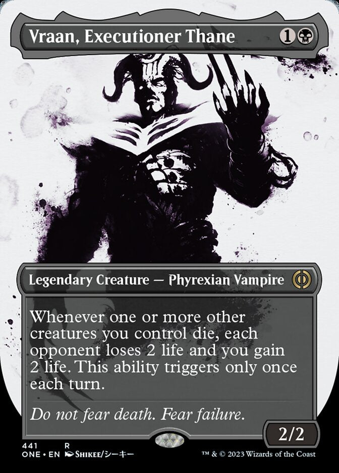 Vraan, Executioner Thane (Borderless Ichor Step-and-Compleat Foil) [Phyrexia: All Will Be One] MTG Single Magic: The Gathering    | Red Claw Gaming